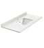 Fresca 40" Countertop with Undermount Sink - White Quartz | 1-Hole Faucet Drilling